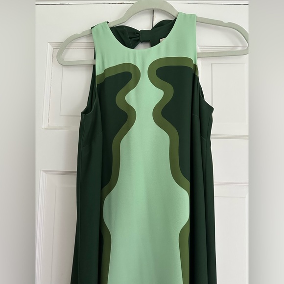Tuckernuck Dark Green and Mint Wavy-Panel Maxi Dress - Picture 8 of 9